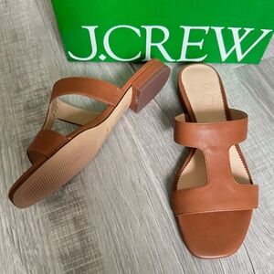 Brand New J Crew Sandals Leather Cutout Slide